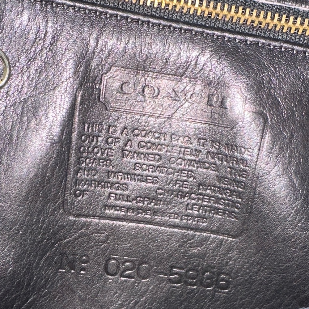 Vintage COACH Black Leather Shoulder Pouch Bag - Picture 8 of 11